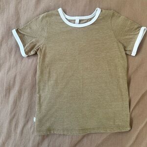 Childhoods Clothing Ringer Tee, Ginger, Tan, Size 5T
